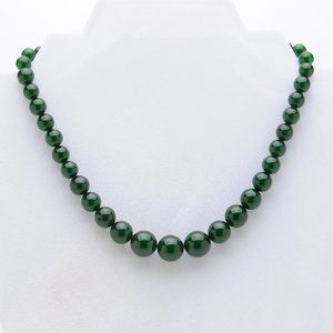 Christmas Green Lucite Bead Necklace